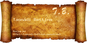Tasnádi Bettina névjegykártya