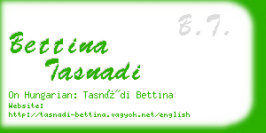 bettina tasnadi business card